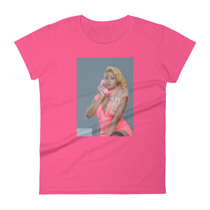 shirt Love Net Hot pink à Manches Courtes